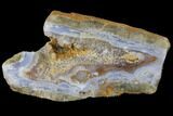 Polished Blue Lace Agate Slice - South Africa #128435-1